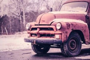 Sepia rusty truck 